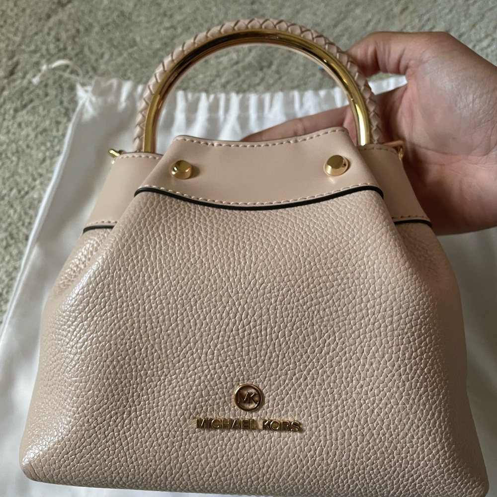 Michael Kors Blush Mini Bag with Gold Accents